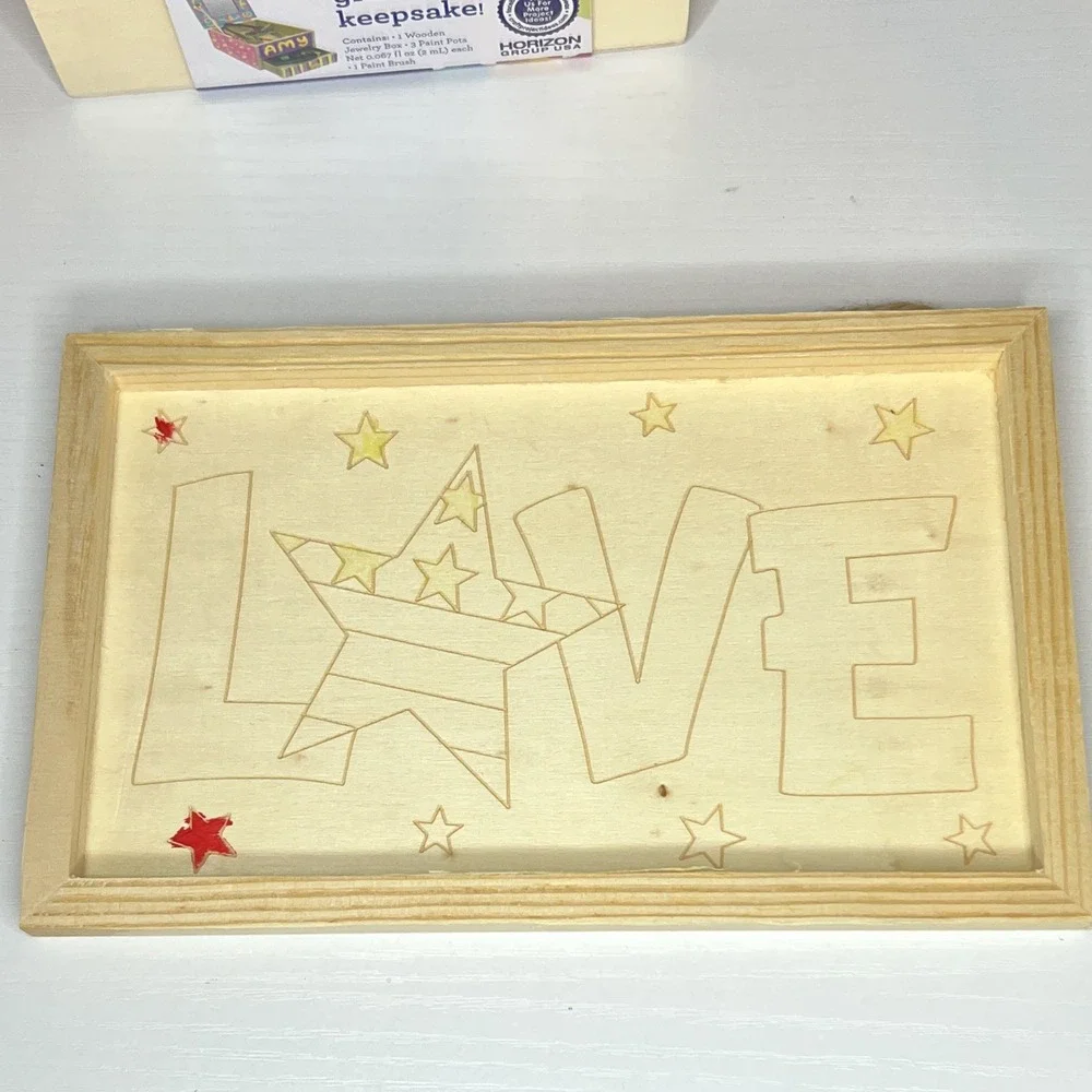 Horizon Group USA Paint Your Own Jewelry Box 53496D Craft Kit Lot w/ Framed Kit